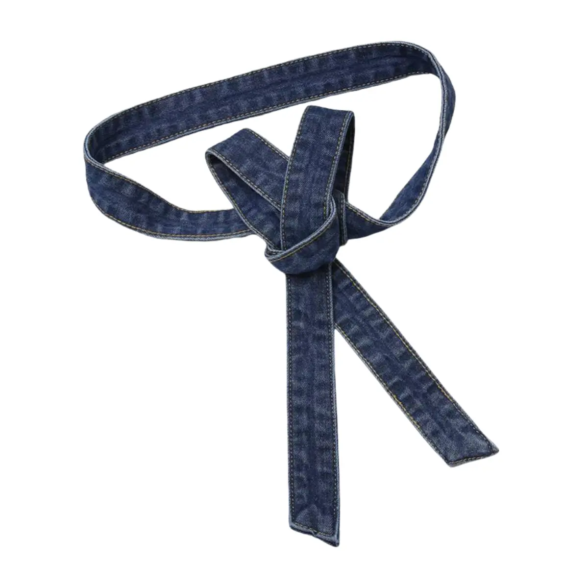A pair of customized jeans, belt, bow tie & tie! Jeans Bow Tie, Blue Denim Bow Tie, Sustainable Bow Tie, Bow  main image 2