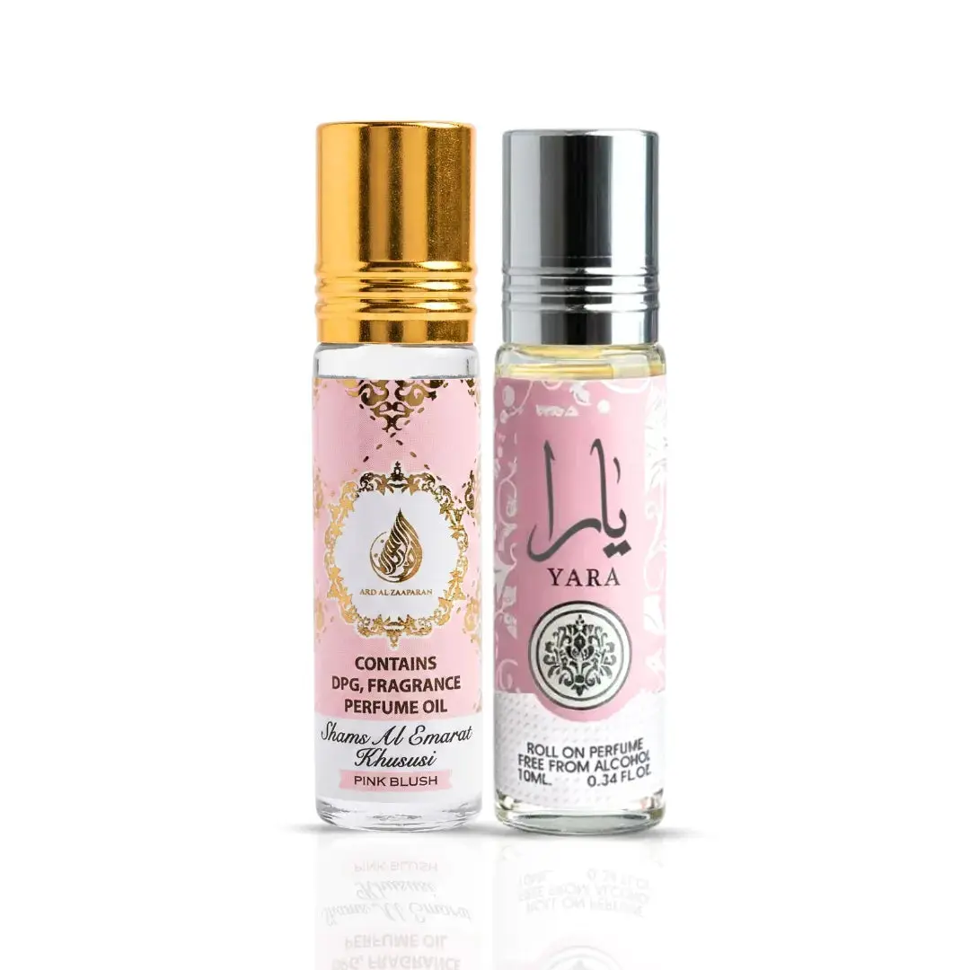 Pink Blush Shams Al Emarat Khususi & Yara Roll On Perfume Oil CPO 10ml (0.34 oz) by Ard Al Zaafaran (Bundle) Pink Blush Shams Al Emarat Khususi & Yara Roll On Perfume Oil CPO 10ml (0.34 oz) by Ard Al Zaafaran (Bundle)