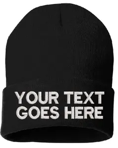 Custom Winter Embroidered Hat with Your Text and Choice of Color Faith Design Beanie for Winter Wear Comfortable and Versatile Gift