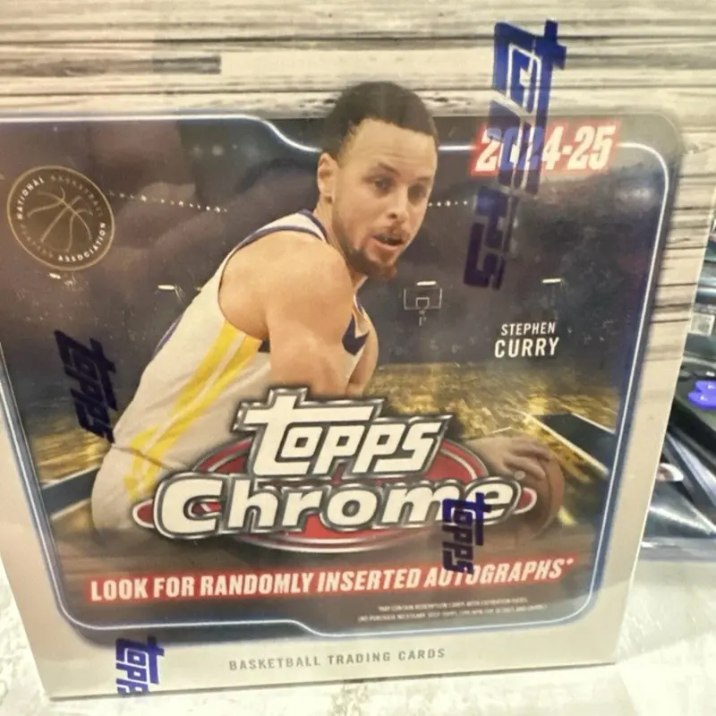 2024-25 Topps Chrome Basketball Mega Box, Sports Trading Card Box for Collectors and Fans, Includes Pack with Rare and Valuable Cards