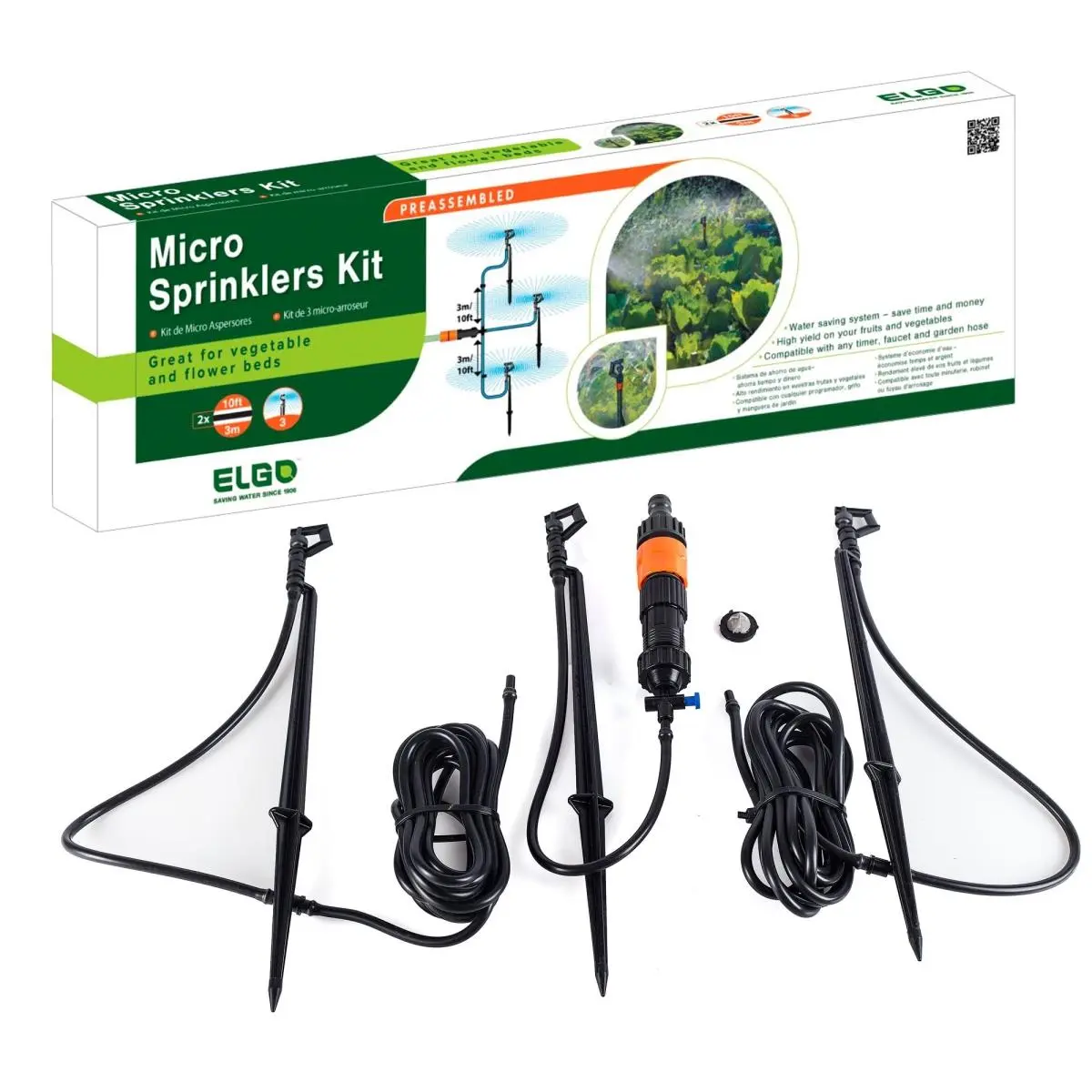 Riverstone Industries  20 ft. Genesis Micro Sprinkler Watering System, Garden Watering Sprinkler, Outdoor Yard Accessories