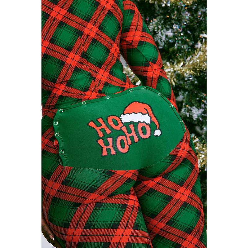 Ho Ho Holidays PJ Jumpsuit Onesie - Red/combo