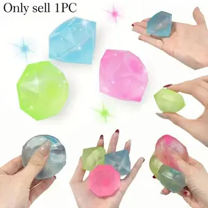 Macaron Transparent Diamond Stress Relief Toy, Realistic Cut Texture, Non-Sticky Slow Rebound, Adult & Kids Pressure Release Gift