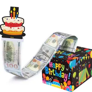 Surprise Birthday Party Theme Decoration Cash Pull Money Box, Holiday Party Atmosphere Setup Prop Gift Box, Mystery Birthday Gift, Fun and Festive Decor, Funny Birthday Gifts