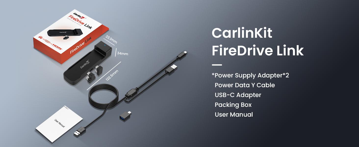 CarlinKit CarPlay Converter HDMI Multimedia TV Adapter fit for Amazon Fire TV Stick, Compatible with any car model with factory wired CarPlay, 1080P@60fps, Digital Products Entertainment Electronics Accessories Streaming