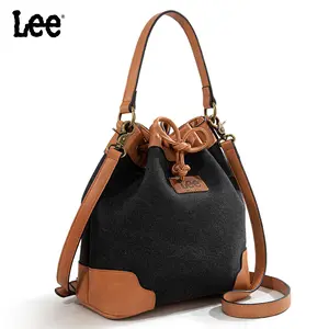 Montana West X Lee Bucket Bag for Women Drawstring Hobo Crossbody Bag with Detachable Straps