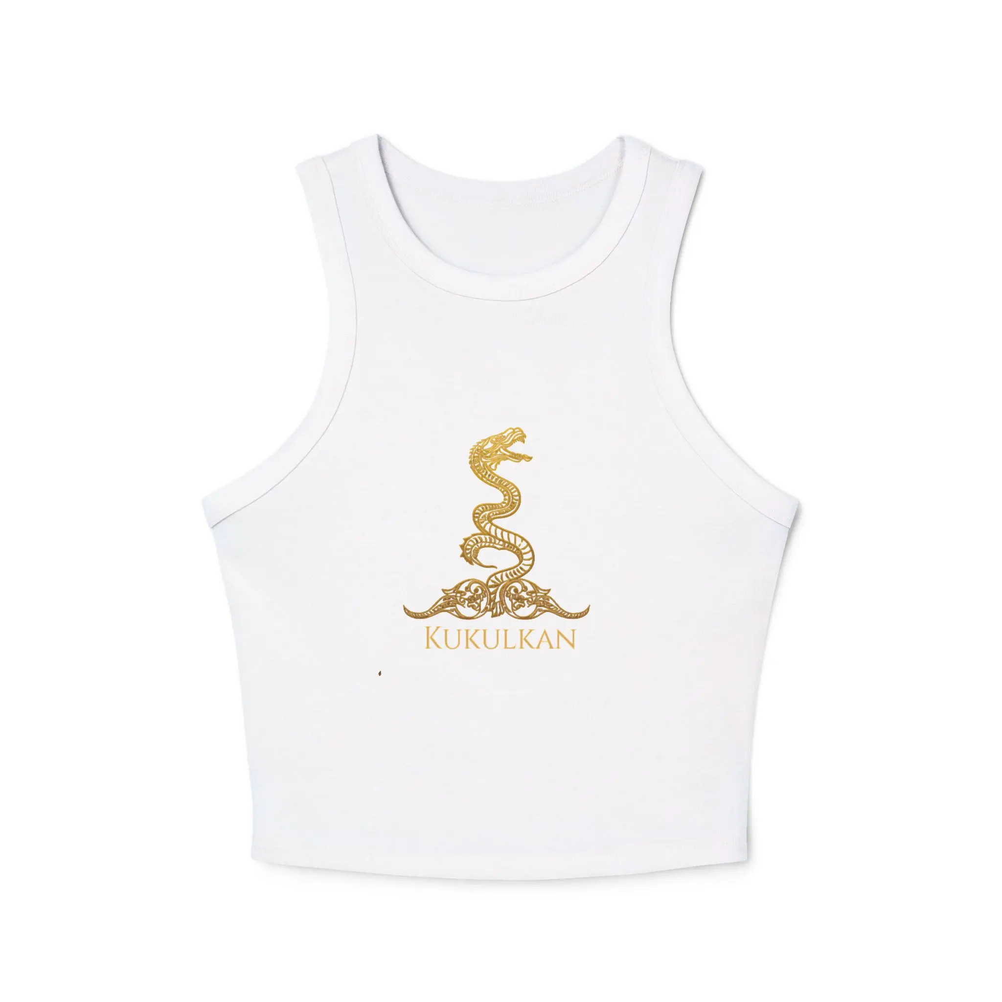 Kukulkan Gold Snake Tank Top | Aztec Mayan Serpent Mythology