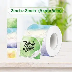 5cm Round Thermal Label Paper Roll, 4 Color Reusable Labels, DIY Name Tags, Adhesive Stickers, Gift Wrapping, Compatible with M200/m210/m110/p50/p80/p1/p2 Printers