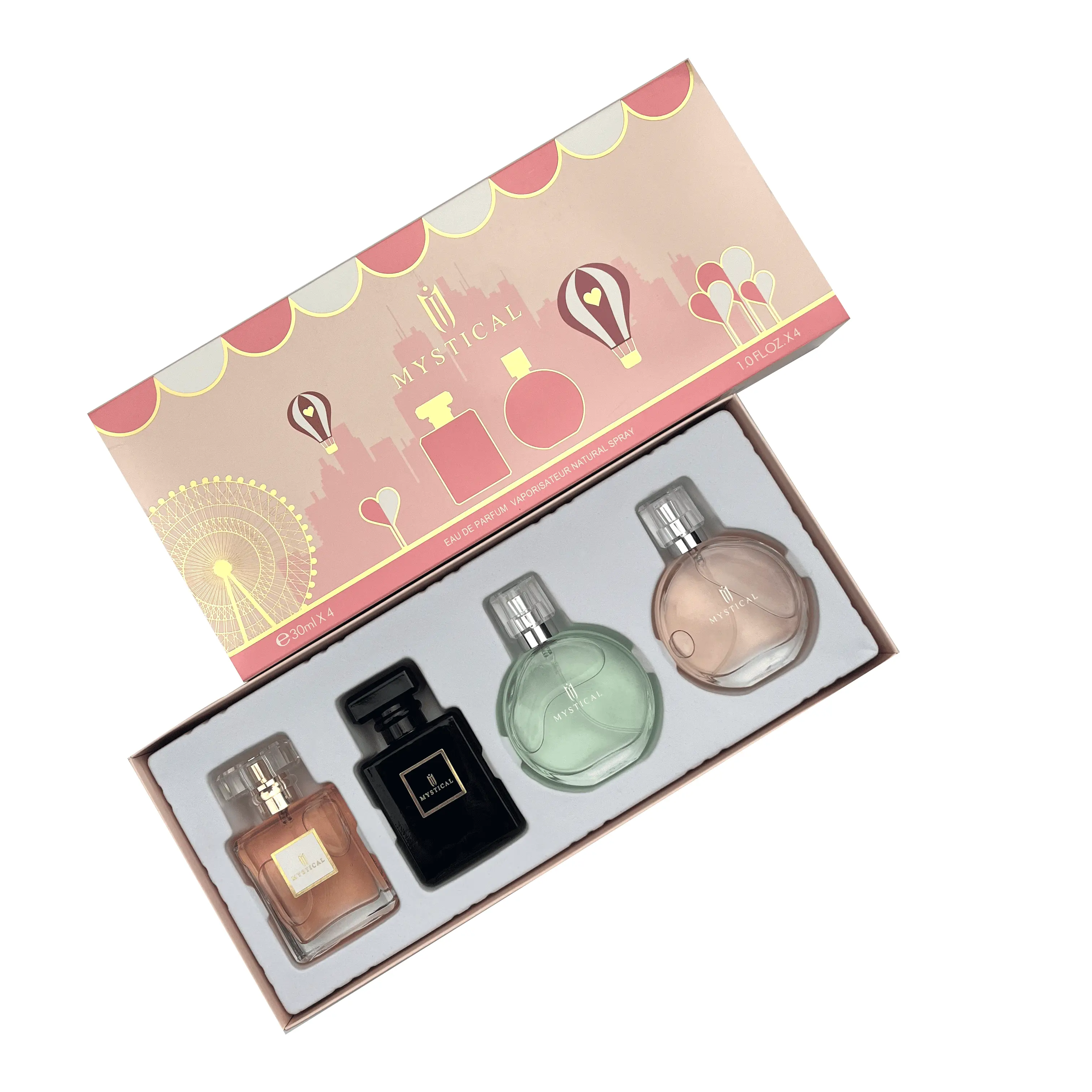 Women's perfume gift set - Floral and fruity,fresh and lasting Fragrance - Travel-friendly,daily use,dating,Thanksgiving,Christmas,Valentine's Day- 30ml*4