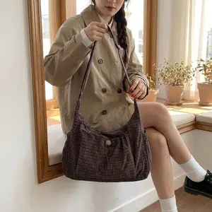Women's Lightweight Crossbody Bag Pleated Cloud Purse Drawstring Handbag Casual Shoulder Bag with Multi-Pocket and Adjustable Strap for Travel & Campus