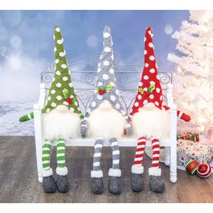 Sprightly Light-Up Winter Gnome Dangle Legs Set of 3