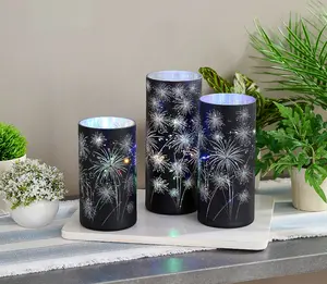 Set of 3  fireworks design cup