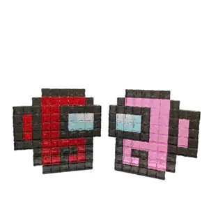Pixel Game Art Imposter Character Handmade Acrylic Cubes Desktop Decor for Gaming Enthusiasts