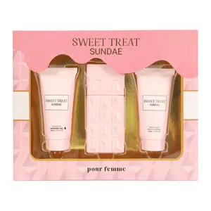 Sweet Treat Sundae Spray Perfume, Shower Gel and Body Lotion Gift Set for Women 50ml