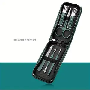 1 Set Nail Care Manicure Kit Portable Ear Pick Spoon Nail Clippers Toenail Clippers Home Travel Grooming Tool for Men Women Family Perfect Gift