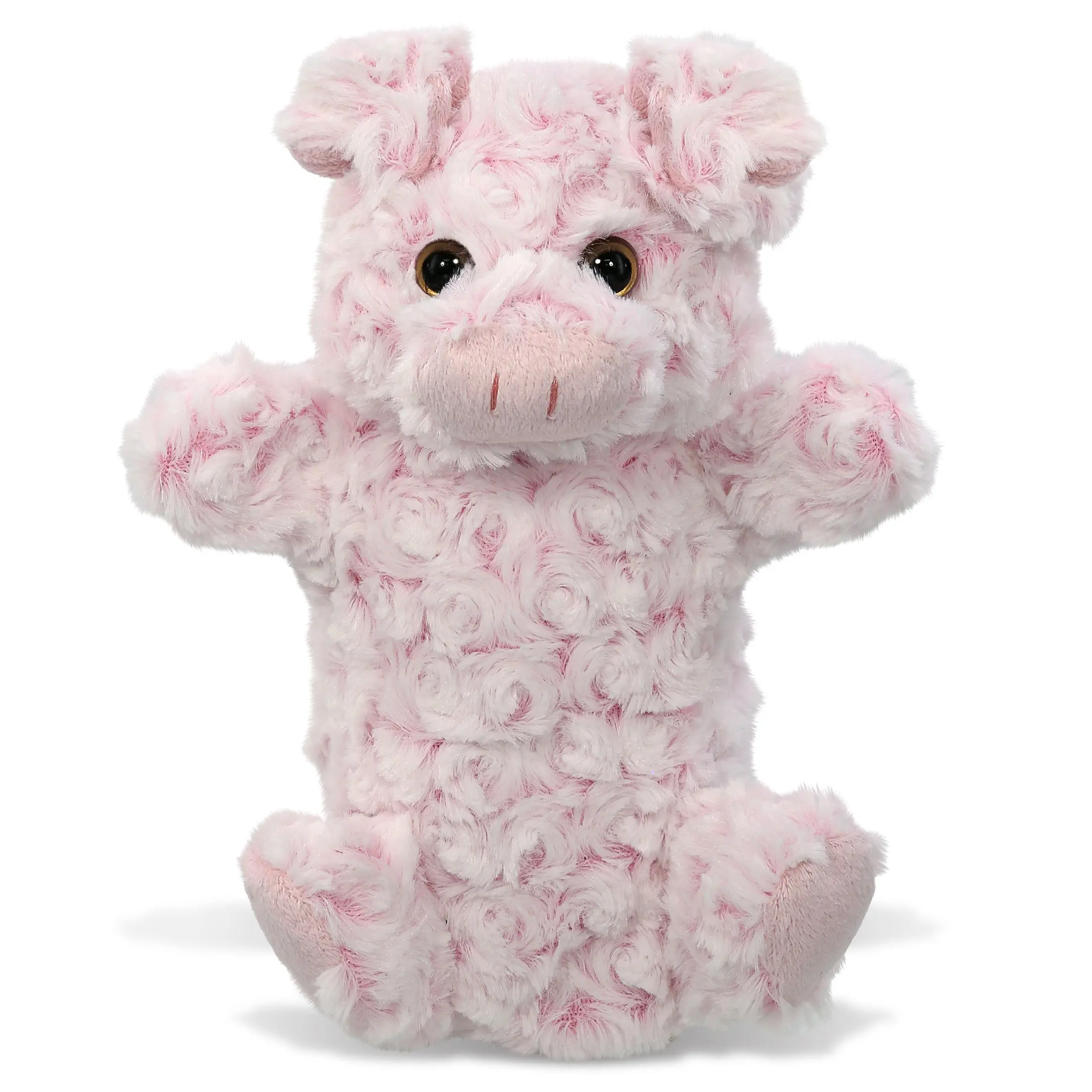 DOLLIBU Super Soft Plush Pig Hand Puppet with Movable Head & Arms, High-Quality Polyester Farm Stuffed Animal Toy for Kids, Toddlers & Adults, 7L Inches, Ideal for Story Time, Classroom & Pretend Play, Unisex Gift