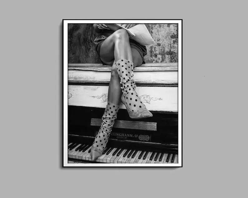 High Heels poster, Black And White Fashion Print - [No Frame]