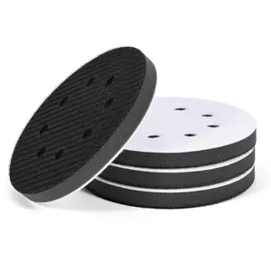 4Pack 5 Inch 8 Holes Orbital Sander  Pad,Hook and Loop  Sanding Pads,Sponge Cushion Buffer Backing Pad for Orbital Sander