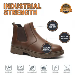 Smash-proof Puncture-proof Splash-proof Safety Shoes Unisex Chef Work Shoe Waterproof Anti-slip Durable Outdoor Comfortable Breathable Stout Protective Boots