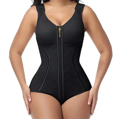 Women's Curvyfaja 1-Piece High Waist Shaping Hourglass Corset Vest - Faja Body Shaper with Built-in Bra Added Support, Postpartum Underwear, Basic Tan Compression Bodysuit, Waist Trainer for Body Slimming, Enhances Natural Curves Essential Support