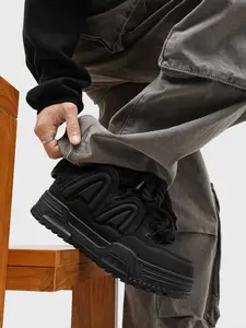 Q-AND 2026 new spring black casual sneakers for both men and women, couple bread shoes, suitable for both commuting and sports