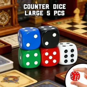 5Pcs Colorful Polyhedral Dice Set, Counting Dice for Party Table Games, Role-Playing, Dungeons & Dragons, Poker, High-End Board Games, Ideal Gift for Players