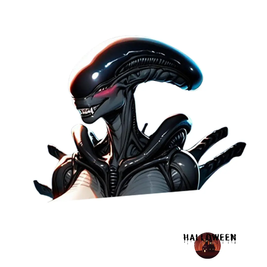 Space Alien Creature Vinyl Sticker Waterproof Decal Sci Fi Monster Character Laptop Water Bottle Journal Collectible Gift