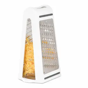 【AREL】Dual-Sided Kitchen Grater — Coarse & Fine Shredding Design, ideal for cheese, butter, and vegetables, made with durable ABS construction and stainless steel grating surface for long-lasting use.