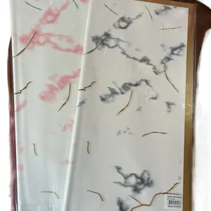 Marble Effect Wall Tiles - Pink & Grey Design for Bathroom & Kitchen - 12x24 Inch - High-Quality Ceramic Material