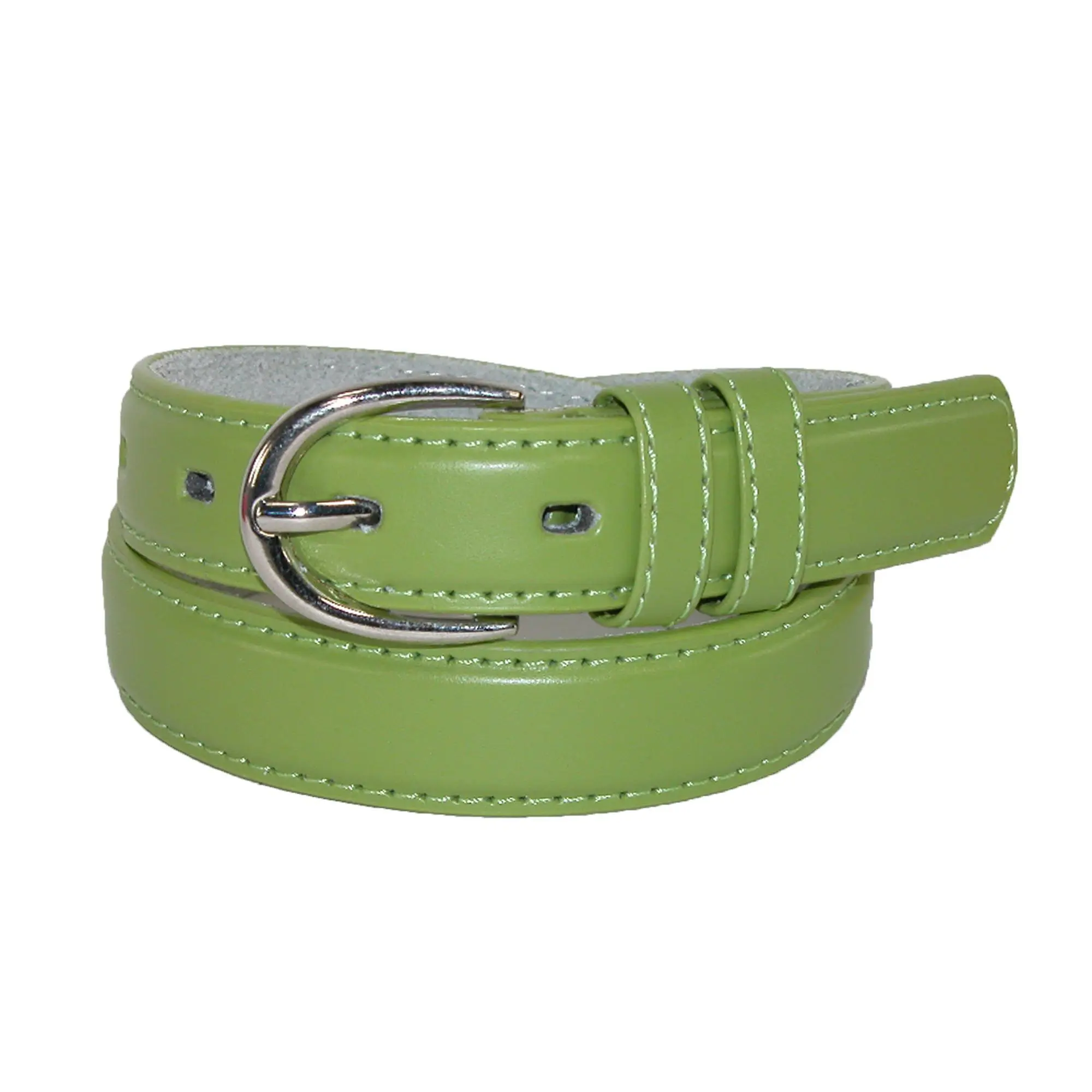 ctm Toddlers' Classic 1-in Leather Belt with Round Silver Buckle, Stylish for Casual & Dress Wear, Stylish Belts, Children, Waistband Belt