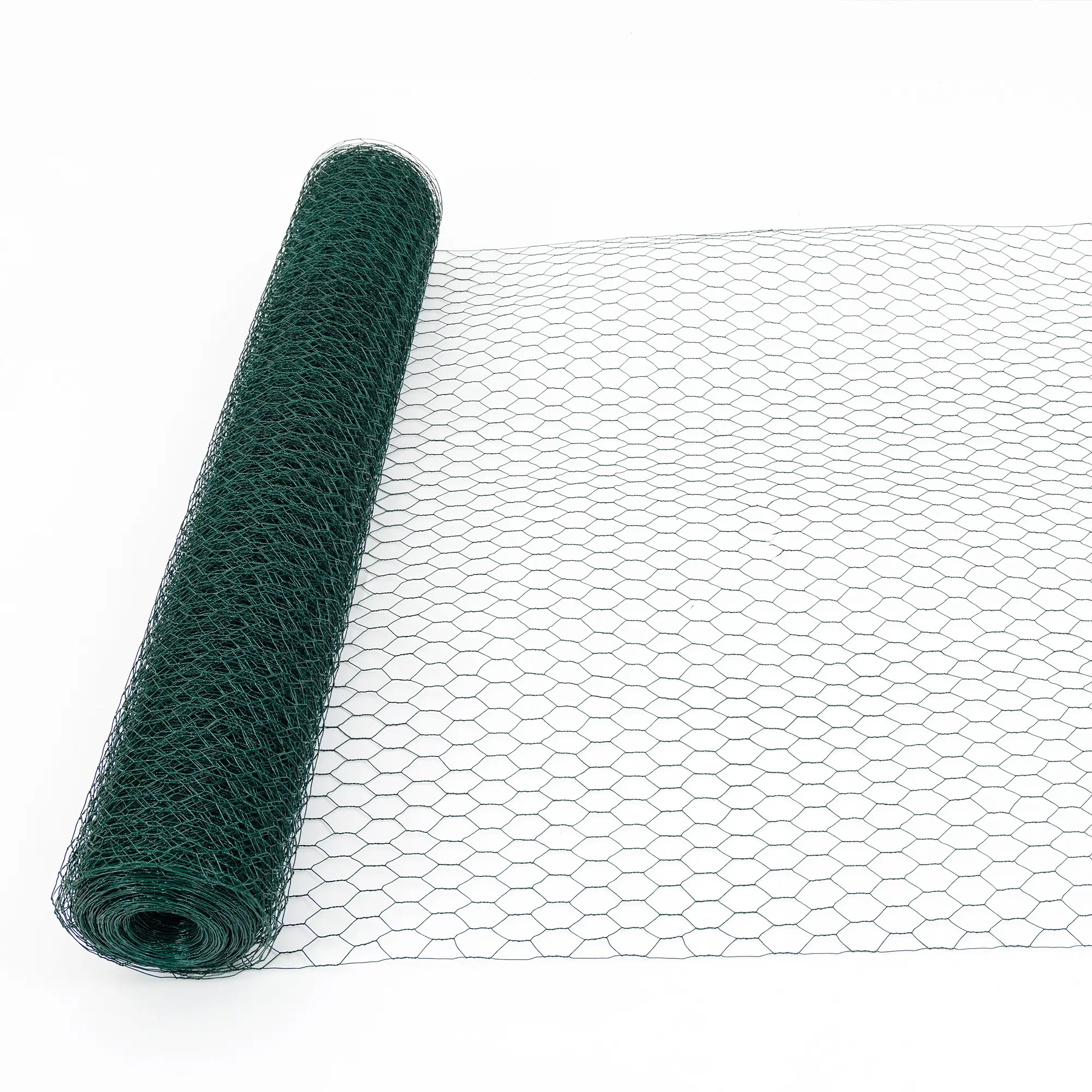 Niubya Large Size Galvanized Hexagonal Floral Green Chicken Wire, Outdoor Anti-Rust Chicken Wire Poultry Netting for Garden, Large Chicken Coop Wire Fencing 60M