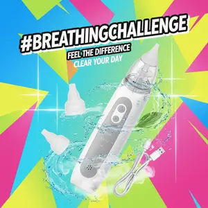 Electric Nasal Aspirator for Baby & Kids - 3 Modes (Gentle/Normal/Strong) USB Rechargeableng Music Soothing  BabyCareEssential NasalCleaning TrendingBabyProduct  USB Rechargeable Electric Nasal Aspirator with 3 Suction Levels - Safe for Newborns