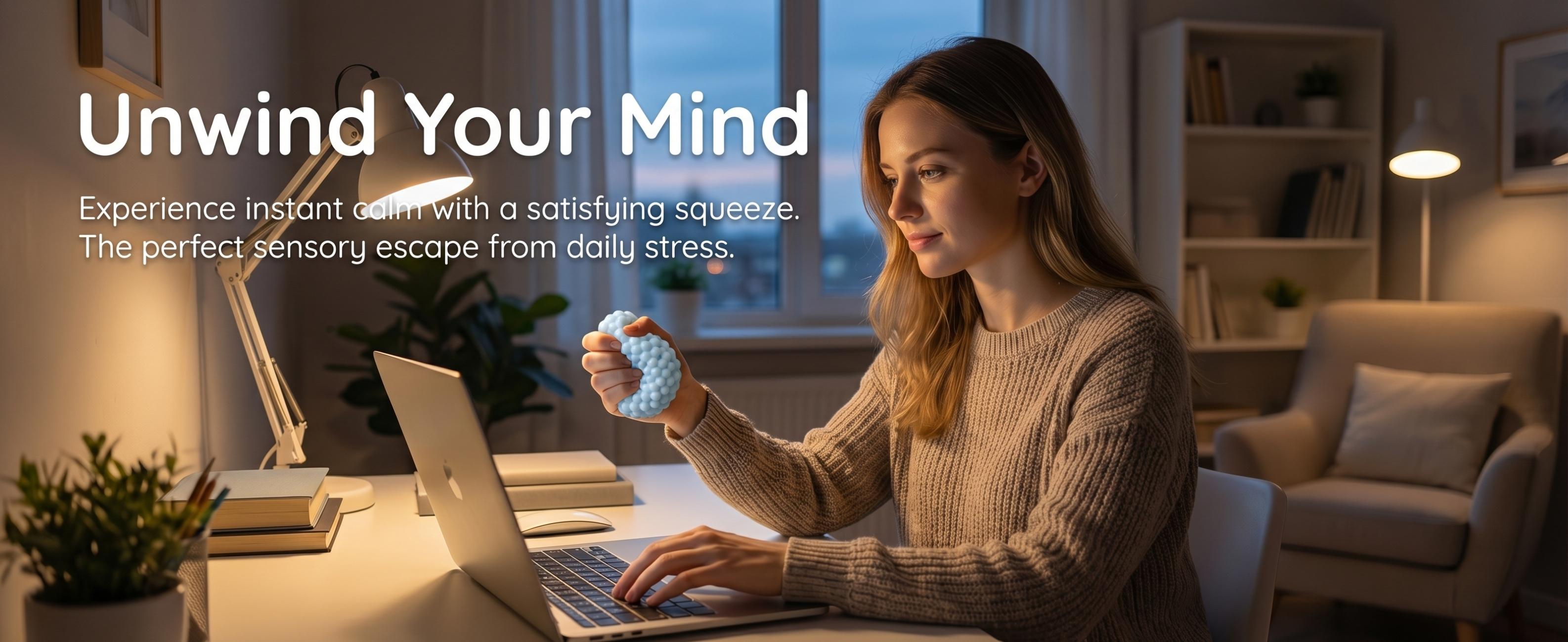 Cute Bubble Pop It Squeeze Ball, Fidget Toy with Soft Inner Ball, Stress Relief Sensory Toy for Anxiety, ADHD, Autism, Kids & Adults, Party Favor Gift