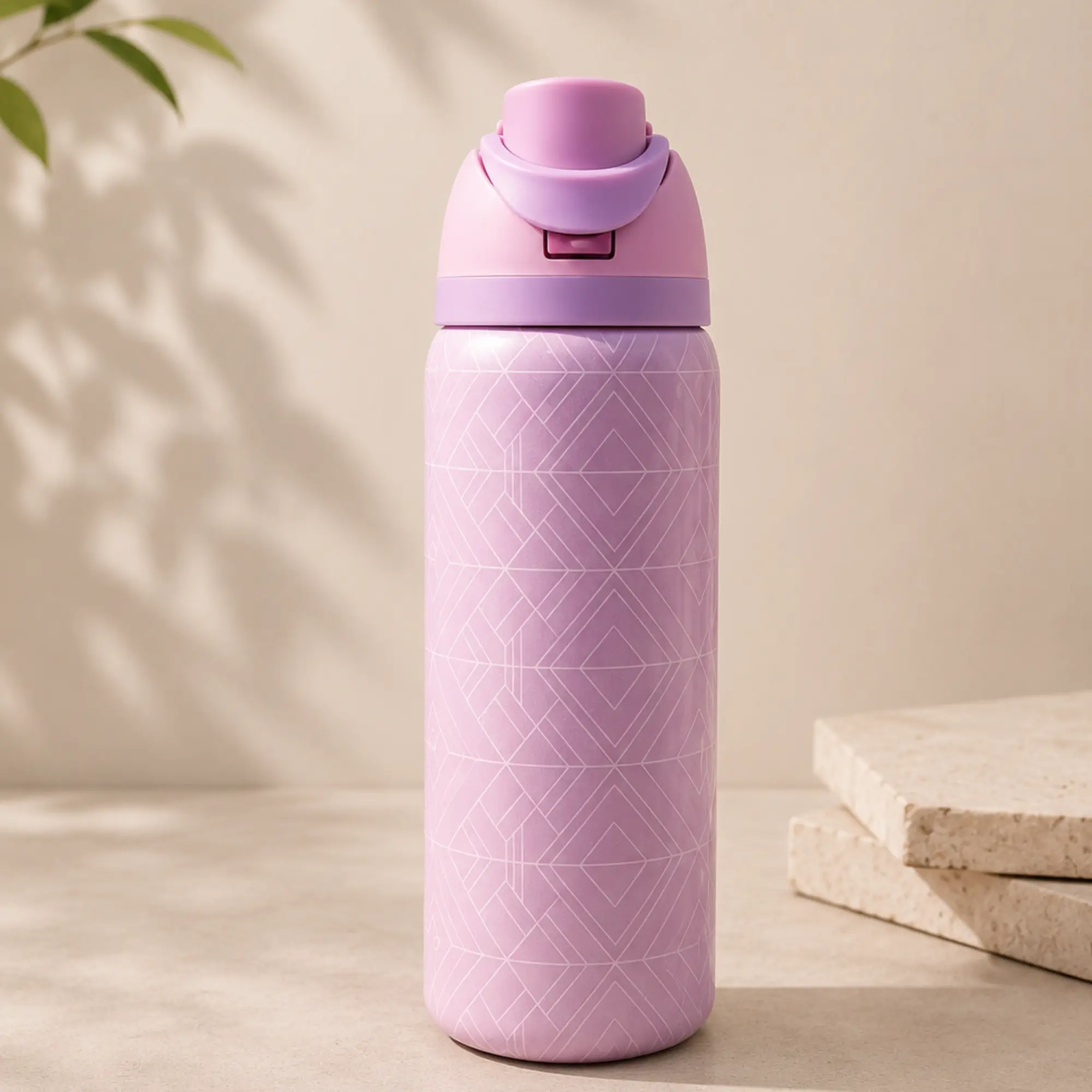 Owala Pearlescent Pink 32oz Insulated Stainless Steel Water Bottle with Straw, Leakproof Vacuum Flask for Sports, Travel & Outdoor Use