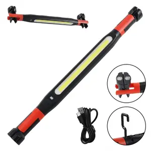 Under Hood Work Light Bar, 3000LM LED Magnetic Light Bar with Hooks, 5200mAh Cordless Rechargeable Hood Light, Single Pack, Ideal for Mechanic, Car Repair & Garage Use