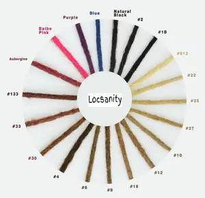 Locsanity Real Human Hair Dreadlocks Handmade Afro Kinky Small 1/8" Width Sold 10 to a Bundle Perfect for Sisterlocks or Microlocks