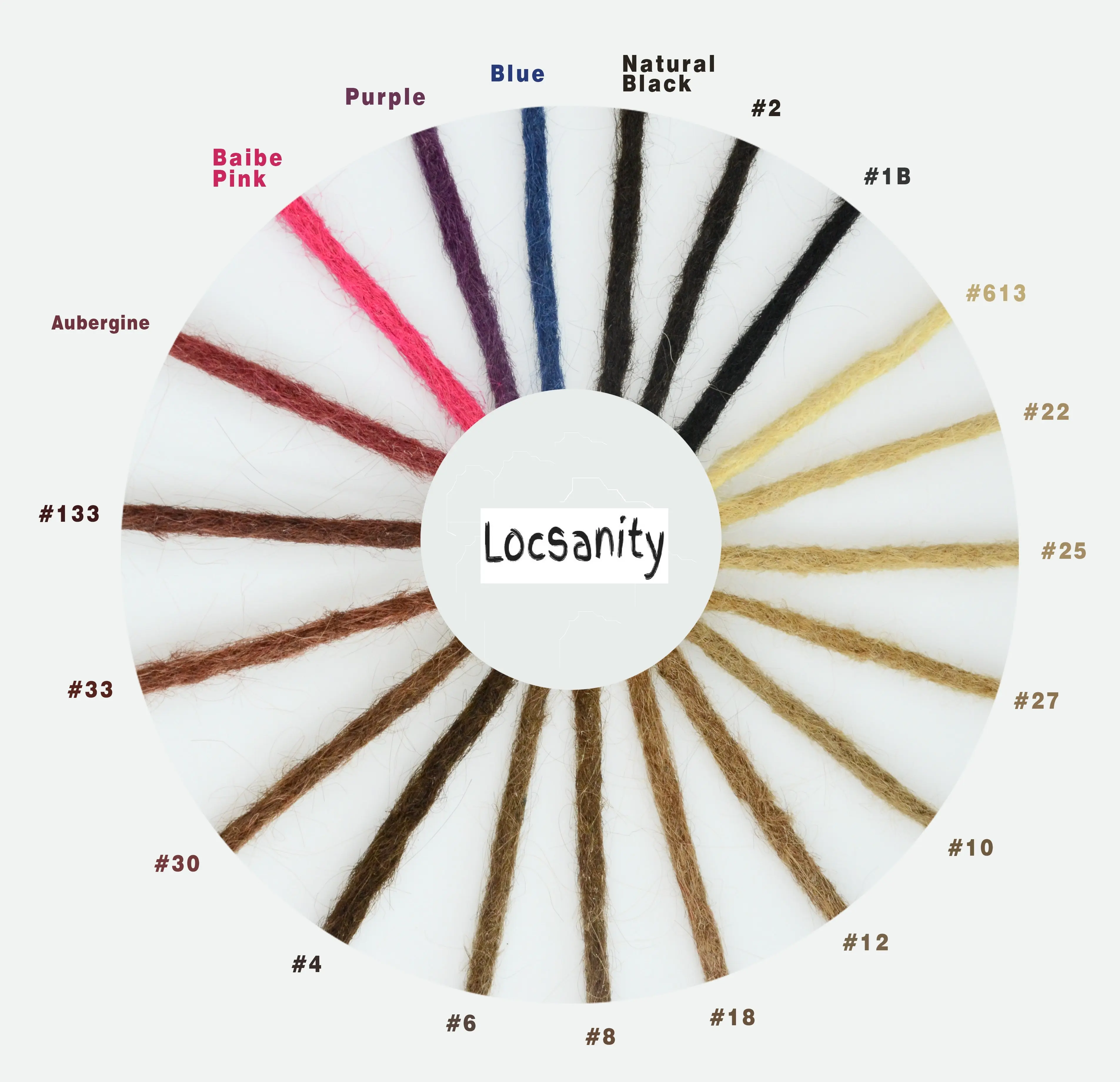 LOCSANITY Handmade Afro Locs Human Hair Bundles - 10 Pcs Natural Undyed Dreadlock Extensions, 1/8in Width Unisex Locs for Kinky Curly Sisterlocks & Microlocks Texturizing