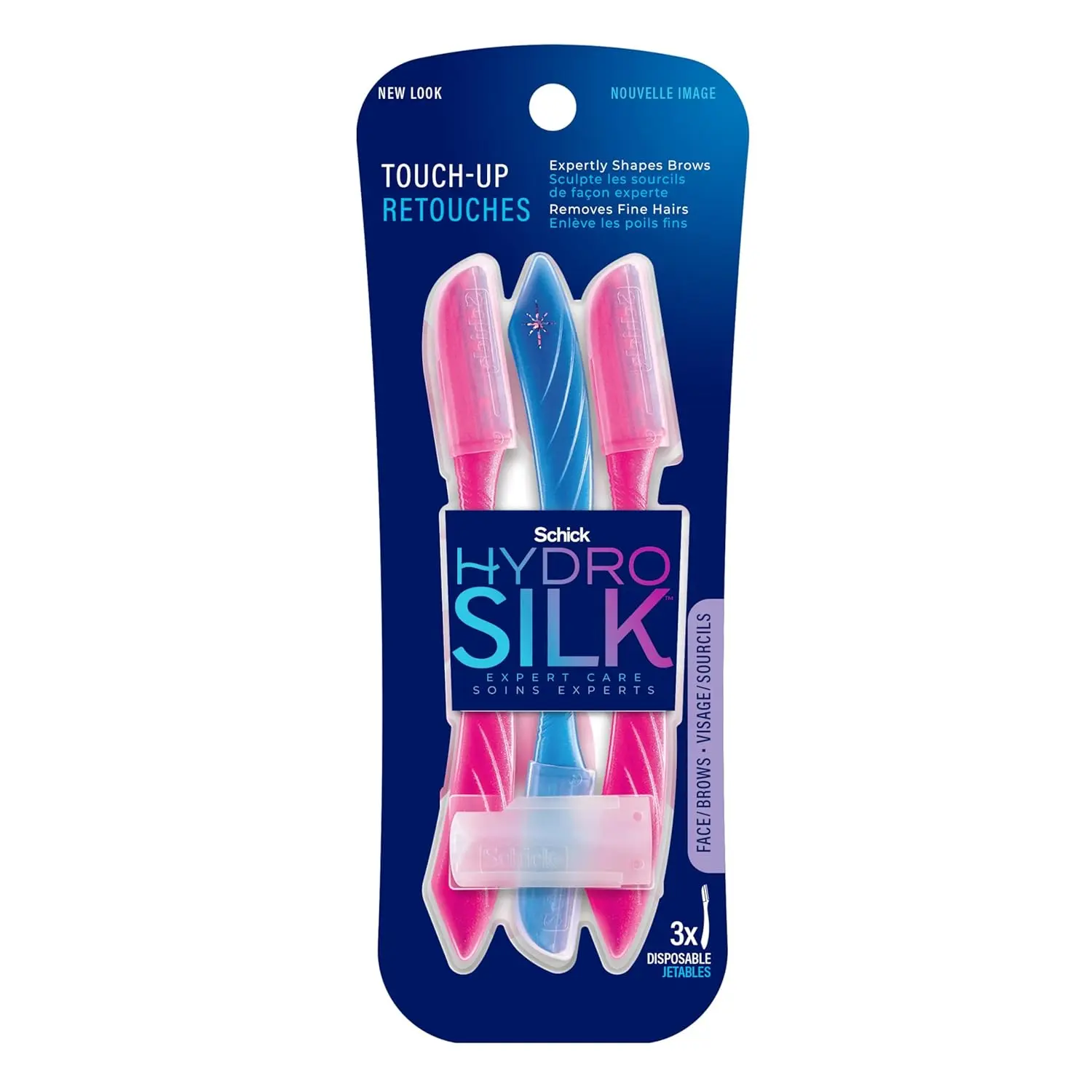 Schick Hydro Silk Touch-Up Dermaplaning Tool with Precision Cover, 3Ct | Dermaplane Razor, Face Razors for Women, Peach Fuzz Remover Edgewell Personal Care Edgewell Personal Care Edgewell Personal Care