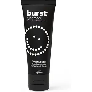 BURST Charcoal Whitening Toothpaste for Adults -For Sensitive Teeth, Cavity Fighting Fluoride & Xylitol, Vegan, Gluten & SLS Free, Coconut Salt Flavor BURST Charcoal Whitening Toothpaste for Adults -For Sensitive Teeth, Cavity Fighting Fluoride & Xylitol, Vegan, Gluten & SLS Free, Coconut Salt Flavor