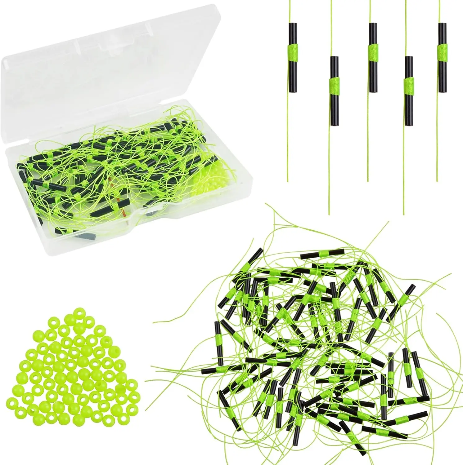 Fishing Floats Bobber Stoppers for Fishing Line String Knots with Beads
