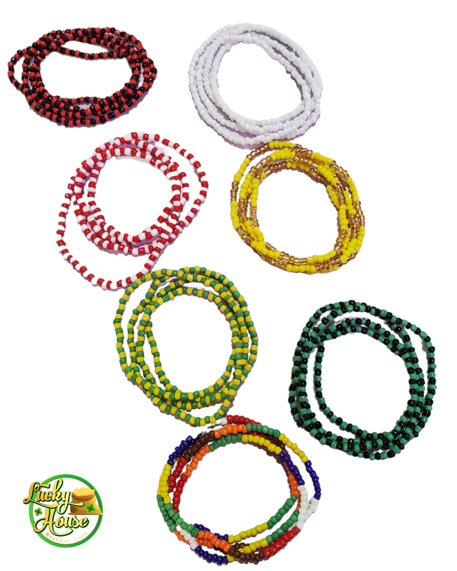 Set of 7 Eleke Beads Collares