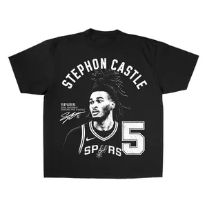 Retro Stephon Castle Spurs Graphic Basketball Tee Design, Y2K Streetwear Outfit For Him Top Menswear, Fan Gift