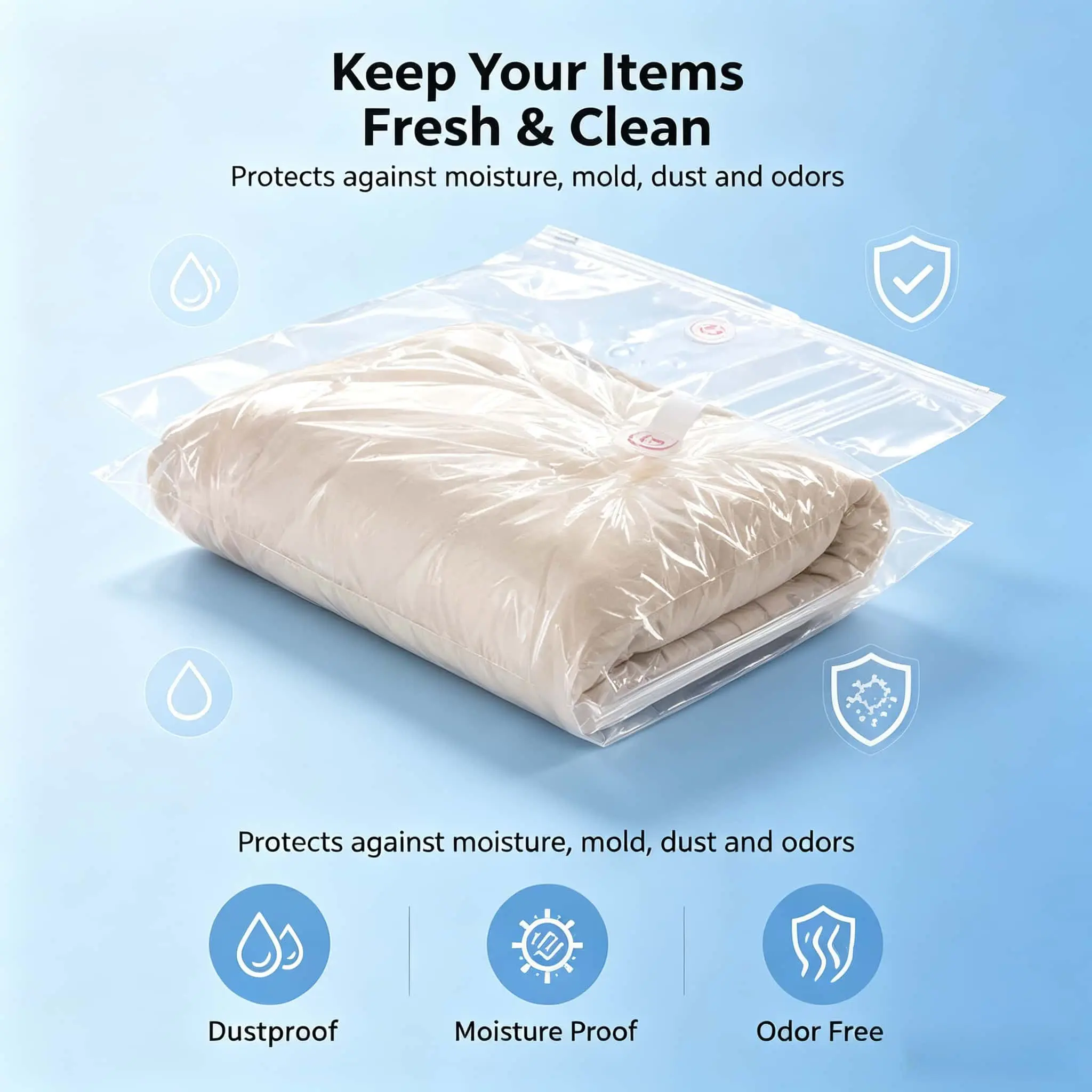 Ultra-Space Saver Vacuum Storage Bags 8/16/24-Pack, Airtight Compression Bags for Clothes & Bedding, Travel Storage Organizer, Leak-Proof Seal Space Saving Vacuum Seal Bags for Closet Organization & Home Storage