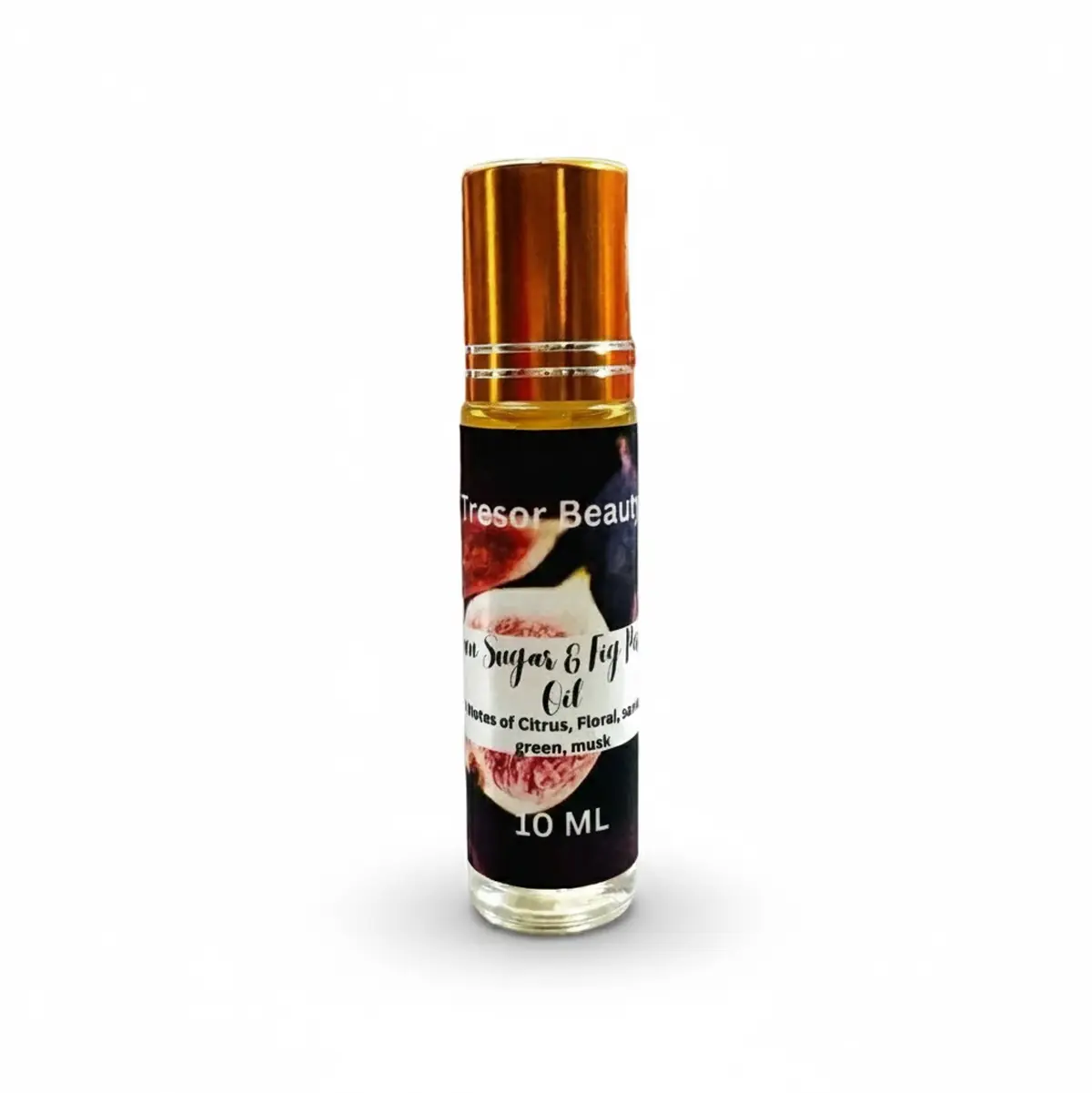 Mon Tresor Beauty Care Brown Sugar and Fig type Roll-On Body Oil 10 ML - Vegan Friendly, Cruelty-Free, Natural Ingredients, Single Item floral scent apolo trend Aroma Fragrance Blend Scented