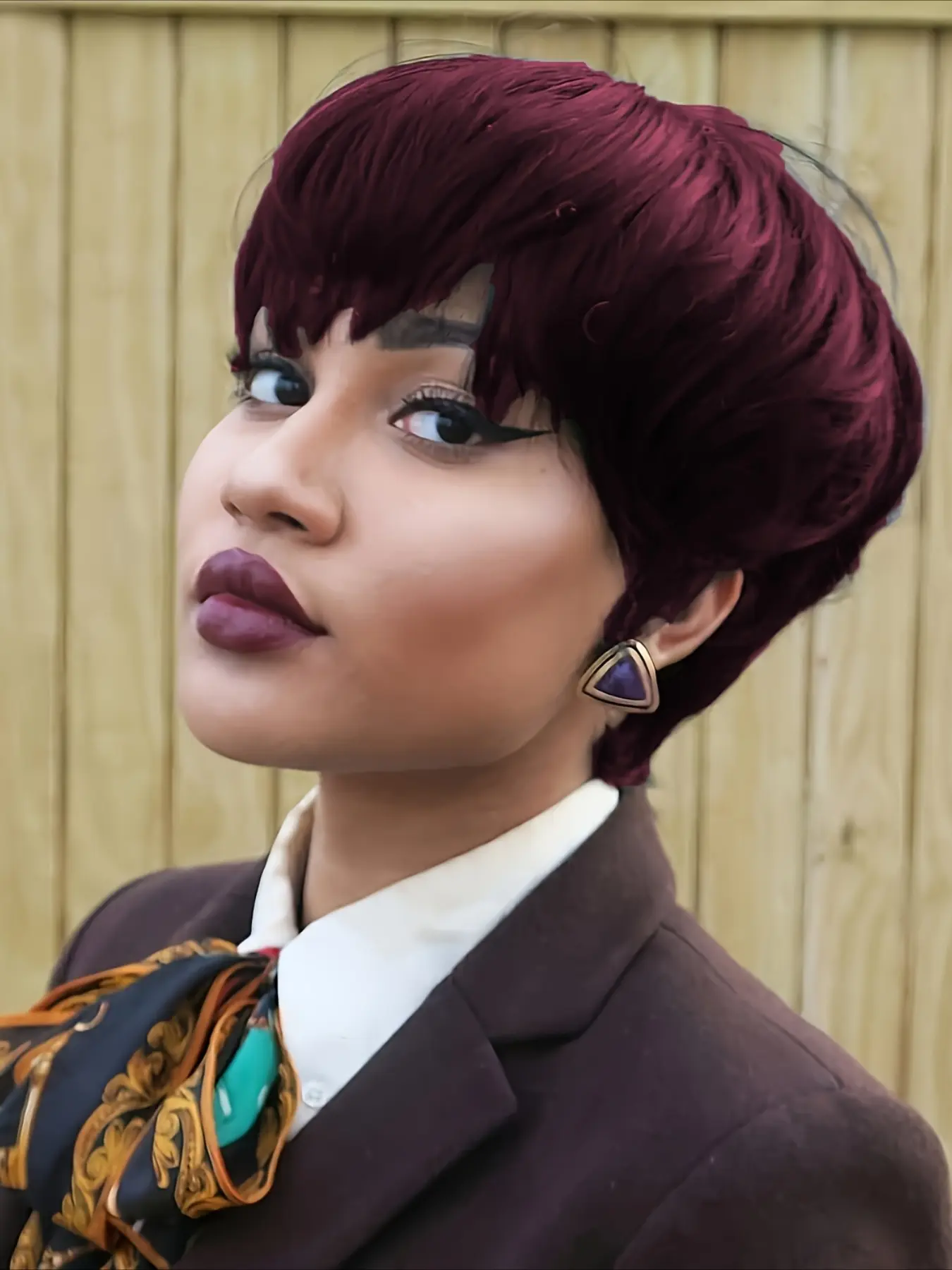 Pixie Cut Straight Human Hair Wig for Women Full Machine Made Wig Halloween Wig 150% Density Pixie Cut Wigs