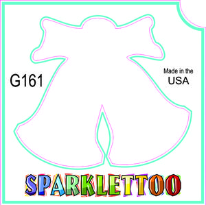 Ruby Red Paint G161 1.5 x 2.3 x 2.3 in. 3-Ply Bells Design Glitter Tattoo - Pack of 100