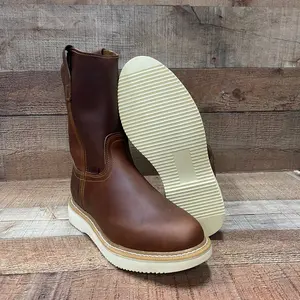 Men's Lightweight Work Boots Genuine Leather Oil Water Resistant Est.J06 Ruper Laredo