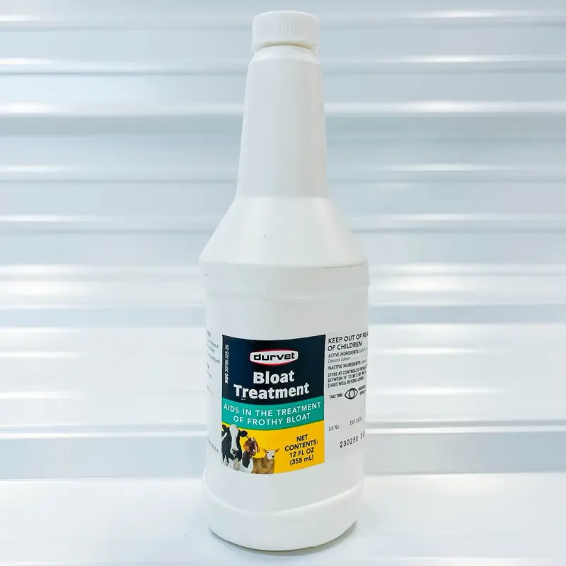 Durvet Bloat Treatment 12 oz Bottle - Effective for Cattle Sheep & Goats - Relieves Bloat