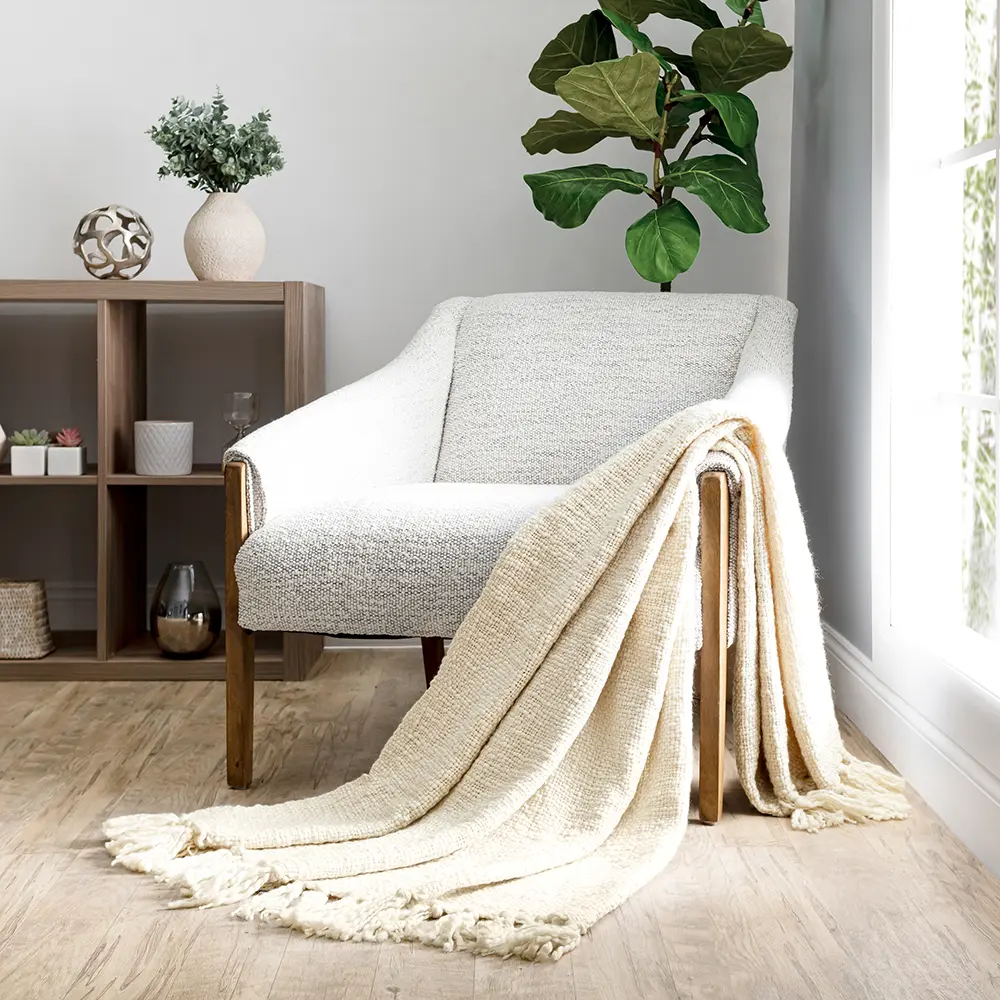 Slub-Yarn Throw Blanket Slub-Yarn Throw Blanket