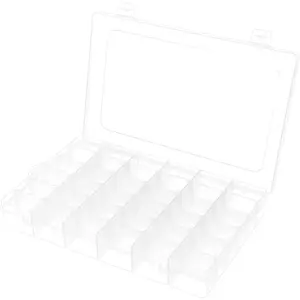 36 Grids Clear Craft Storage Boxes with Compartments Plastic Bead Jewelry Organizer Box for Small Parts Rock Screw Seed Washi Tape